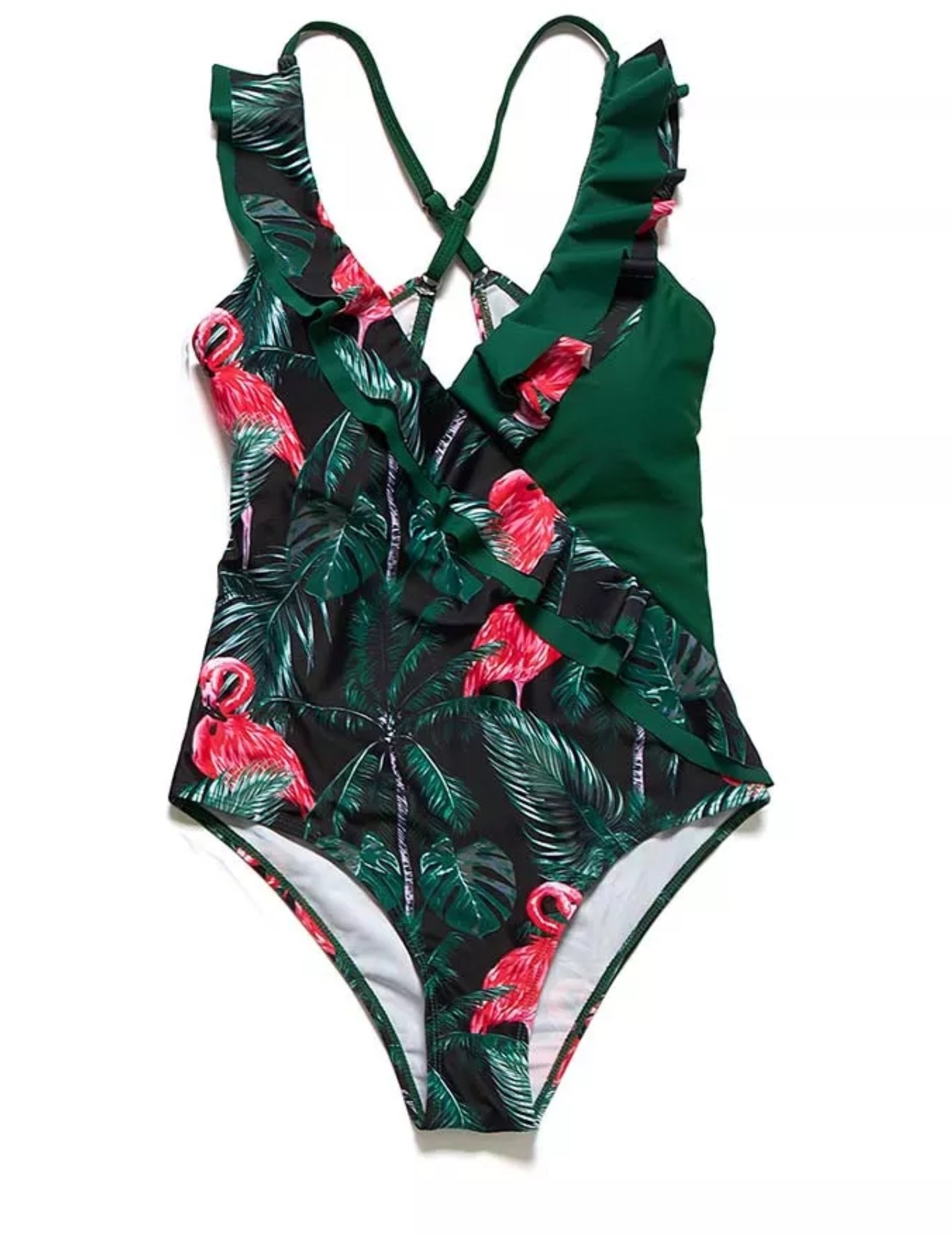 maillot bain bon maintien ventre plat flamant rose tendance