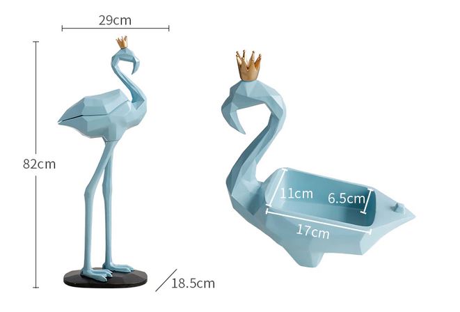 statue artisanal flamant rose