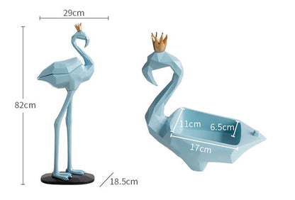 statue artisanal flamant rose