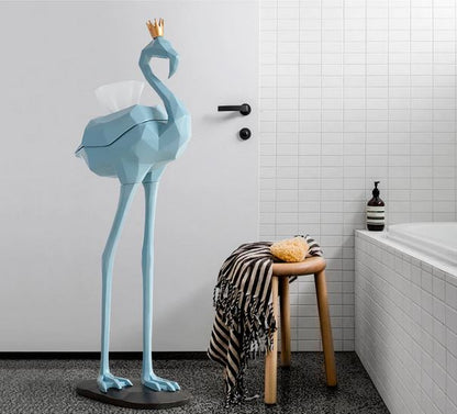 boite a mouchoirs flamant rose debout