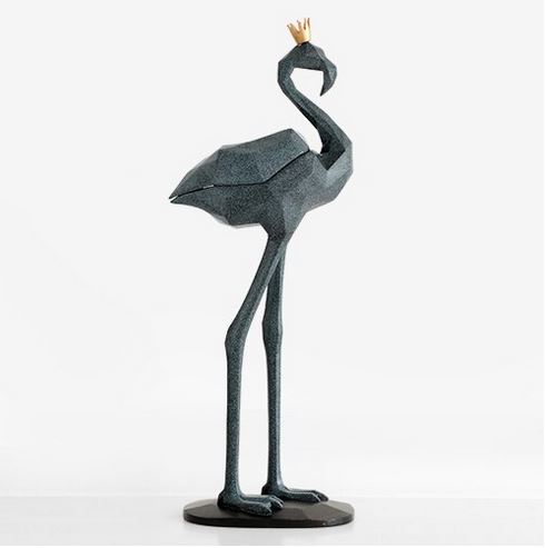 statue flamant rose majestueux