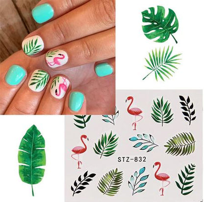 stickers nail art flamant rose ongles pas cher