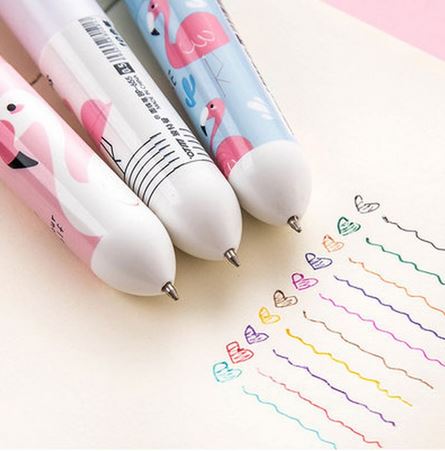 encre multicolore pour stylo flamant rose