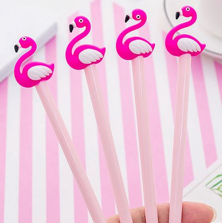 Vente en gros STYLO POMPON FLAMANT ROSE - Rib's Import Vente en gros STYLO POMPON FLAMANT ROSE - Rib's Import