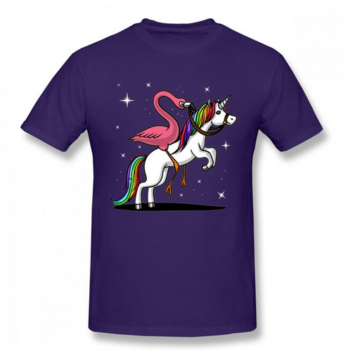 t shirt homme flamant rose et licorne