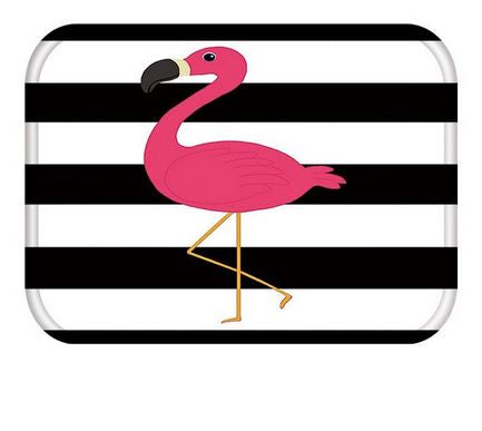 tapis absorbant flamant rose