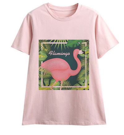 tee shirt flamant rose femme caraibes tropic
