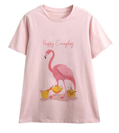 tee-shirt femme flamant rose maman fille mere