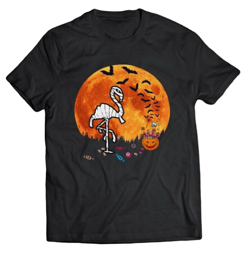tee shirt flamant rose halloween humoristique