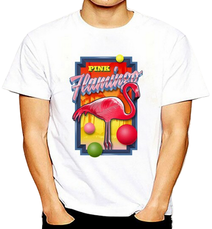 tee shirt motif flamant rose homme ado
