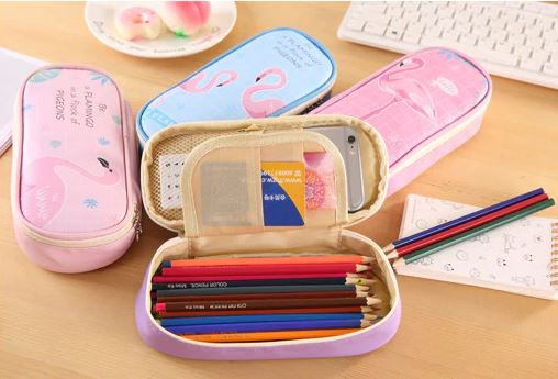 Trousse Scolaire Flamant Rose Parme