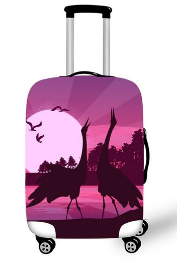 housse protection flamant rose pour valise