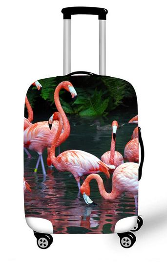 valise flamant rose relief 3d photo