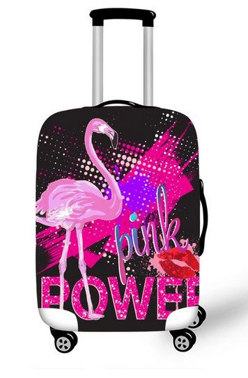suitcase pink flamingo