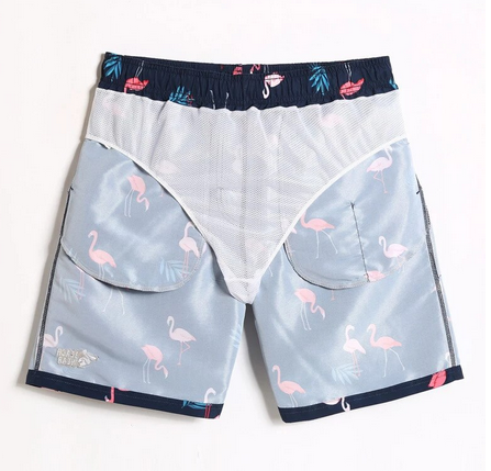 maillot homme flamant rose double