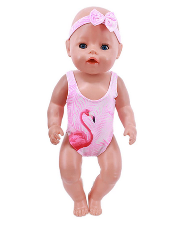 maillot pour bebe flamant rose